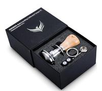 KNODOS Tamper 58mm Auto-Leveling Calibrated Spring Loaded Design Stainless Steel Ripple Base 58 mm Espresso Tamper Tool with 20lb / 25lb / 30lbs Replacement Springs