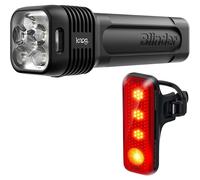 Knog Blinder Pro 1300 & R150 USB Rechargeable Bike Light Set Black