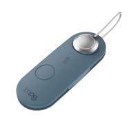 Knog Scout iOS Smart Tag, Tracker & 85d Alarm - Rechargeable Luggage Tag Compatible with iOS App & Apple Find My, Digital Contact Info, Remote Chime, Low Battery Alerts, Water-Resistant, Blue
