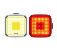 Knog Unisex_Adult Blinder Twinpack Square Front and Rear Light Kit, Black, One Size