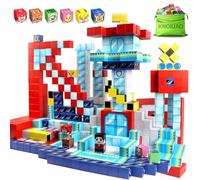 Knoiuao 219Pcs Magnetic Building Blocks, Build Mine Magnet World Set, STEM Montessori Stacking Toy, Magnetic Blocks Toys Gifts for Boys Girls Age 3 4 5 6 7 8 9 10 Cubes Construction Toys for Toddlers