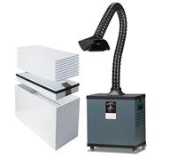 KNOKOO 200W Welding Fume Extractor, Soldering Laser Smoke Absorber FED80 Weld Fume Extractors with Dual Channel (White)