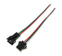 KNOKR 50 Pair 3pin JST SM Plug Led Connector Cable 3 Pin JST SM Connector Male To Female For 2811 2812B RGB LED Strip Lights Connectors (Color : 30CM)