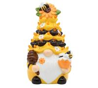 KnomeKo Timer - Spring Bumble Bee Gnomes Decorations Lighted Up Ceramic Gnome Tree, Rustic Farmhouse Kitchen Table Bee Decor, Sunflower Home Decor Gifts