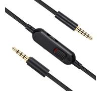 Knomix G Pro X Cord Gaming Headset Cable Replacement for Logitech G Pro / G433 / G233, 3.5mm(1/8") Nylon Braided Wire with Inline Mute Switch and Volume Controller, 2M 6ft Long