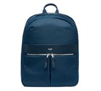 KNOMO Beauchamp Womens 14" Laptop Bag Computer Backpack for Work, College, Travel Daypack Purse, Black, Navy/Silver, H16.5" x W11.5" x D3.7", Beauchamp Laptop Backpack