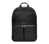 KNOMO Beauchamp Womens 14" Laptop Bag Computer Backpack for Work, College, Travel Daypack Purse, Black, Silver Zip, Daypack Backpacks