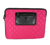 Knomo London Womens Quilted Nylon Laptop Sleeve For 13" MacBook Pro, Teaberry