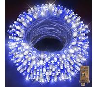 KNONEW 403FT 1000 LED Christmas Lights Outdoor String Light with 8 Modes and Timer Memory Waterproof Fairy Lights Decorations for Xmas Tree Yard Wedding Backdrop Decor(Blue and White)
