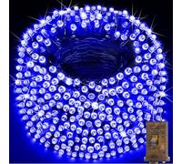 KNONEW 403ft 1000 LED Christmas Lights Outdoor String Light with Remote Control 8 Modes and Timer Memory, Green Wire Waterproof Fairy Lights Decorations for Xmas Tree Wedding Decor (Blue)