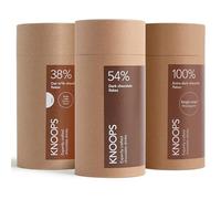 Knoops Gift Sets Hot Chocolate Flakes Bundle, 38% Oat Milk, 54% Dark, 100% Extra Dark, Luxury Hot Drinking Chocolate, with Real Choc Flakes, 3 x 250 g Packed in a Gift Box, Equal to 24 Servings