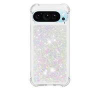 Knoowcase for Google Pixel 10 Case, Google 10 Pro Case Clear Silicone Shockproof Glitter Sparkle Quicksand Floating Shiny Liquid TPU Shell for Women Girls Protective Back Cover, Colorful Hearts