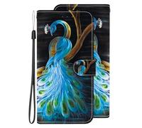 Knoowcase for Google Pixel 10a Case for Google Pixel 10a Phone Case Shockproof Bumper PU Leather Flip Wallet Pouch with Card Holder Slots Kickstand Magnetic Cover, Peacock