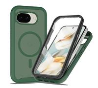 Knoowcase for Google Pixel 10A Case Magnetic Magsafe Wireless Charging for Google Pixel 10A Phone Case Built-in Screen Protector Shockproof Drop Protection Bumper Rugged Back Cover, Green