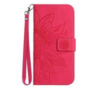 Knoowcase for Honor 400 Pro Case Flip PU Leather Shockproof Wallet Silicone Protective Skin Case with Sumflower Pattern Kickstand Card Slots Magnet Bumper Cover for Honor 400 Pro, Rosy