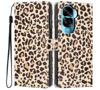 Knoowcase for Honor 90 Lite Case, Shockproof Wallet Pouch for Honor 90 Lite Phone Case with Card Slots PU Leather Bumper Kickstand Full Protective Magnetic Closure Cover, Black Dots