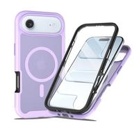 Knoowcase for iPhone Air Case Magnetic Magsafe Wireless Charging Built-in Screen Protector Shockproof Drop Protection Bumper Rugged Back Cover for iPhone Air Phone Case , Purple