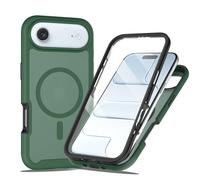 Knoowcase for iPhone Air Case Magnetic Magsafe Wireless Charging Built-in Screen Protector Shockproof Drop Protection Bumper Rugged Back Cover for iPhone Air Phone Case , Green