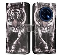 Knoowcase for OPPO A6 GT 5G Case Wallet PU Leather Shockproof Bumper Flip Bookstyle Kickstand Viewing Stand Phone Case for OPPO A6 GT 5G with Card Holder Slots, Black Tiger