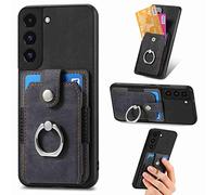 Knoowcase for Samsung A13 4G Case Samsung Galaxy A13 4G Phone Case Wallet Shockproof Bumper with Ring Holder Card Slots PU Leather Cover Car Mount Kickstand Anti-Drop Case for Galaxy A13 4G, Black