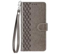 Knoowcase for Samsung A15 Case Flip Shockproof Wallet Case with Card Holder Geometric PU Leather Soft Silicone Magnet Kickstand Cover Case for Samsung A15 5G/4G, Grey Cube