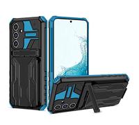 Knoowcase for Samsung A54 5G Case Military Grade Shockproof Phone Case with Kickstand Detachable Card Holder Heavy Duty Protective Hard PC Shell Soft TPU Bumper Cover for Galaxy A54 5G, Blue