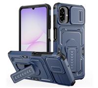 Knoowcase for Samsung Galaxy A07 4G Case with Slide Camera Cover Kickstand Military Grade Shockproof for Samsung A07 5G Case, Silicone Soft TPU Rubber Hard PC Back Heavy Duty Protective Bumper, Blue