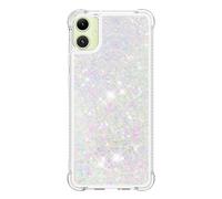 Knoowcase for Samsung Galaxy A07 Case, Galaxy A06 Case Clear Silicone Shockproof Glitter Sparkle Quicksand Floating Shiny Liquid TPU Shell for Women Girls Protective Cover, Colorful Hearts