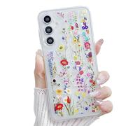 Knoowcase for Samsung Galaxy A15 5G Case Flowers Pattern Clear Soft TPU for Samsung A15 4G Phone Case Slim Fit Shockproof Silicone Transparent Bumper Shell Cover for Women Girls, Colored Flowers