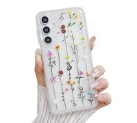 Knoowcase for Samsung Galaxy A15 5G Case Flowers Pattern Clear Soft TPU for Samsung A15 4G Phone Case Slim Fit Shockproof Silicone Transparent Bumper Shell Cover for Women Girls, Flowers