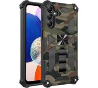 Knoowcase for Samsung Galaxy A17 4G Case Camouflage Military Grade Protection TPU Bumper Galaxy A17 5G/ A26 Case with Kickstand & Magnetic Car Mount Heavy Duty Shockproof Hard PC Back Cover,Army Green