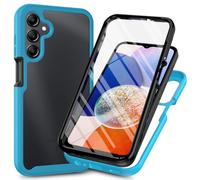 Knoowcase for Samsung Galaxy A26 5G Case Built-in Screen Protector Galaxy A16 5G/ A16 4G Phone Case Shockproof Full Protection Rubber Bumper Clear Rugged Back Shell Case, Light Blue