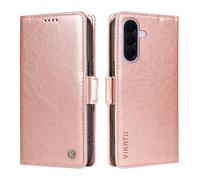 Knoowcase for Samsung Galaxy A27 5G Case Official Premium PU Leather Shell Silicone Bumper Flip Cover with Card Holder Full Protective Kickstand Case for Samsung Galaxy A27 5G, Rose Gold
