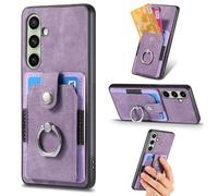 Knoowcase for Samsung Galaxy A57 5G Phone Case Wallet Shockproof Bumper with Ring Holder Card Slots PU Leather Case Anit-Fall Anti-Drop Kickstand Back Cover for Samsung A57 5G Case,Purple