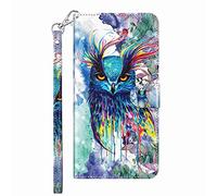 Knoowcase Shockproof Samsung Galaxy A54 5G Case Flip Wallet PU Leather Bumper Magnetic Closure Money Pouch Case with Card Slots Shock Absorption Cover for Samsung A54 5G, Colorful Owls