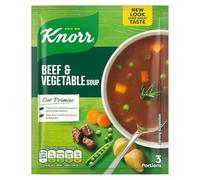 Knorr Beef & Vegetable Soup Mix, No Artificial Colors, 1.86 oz Packets, 13 Count