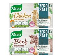 Knorr Chicken and Beef Zero Salt Stock Cubes (2 x 72g)