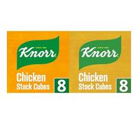 Knorr Chicken Stock Cubes gluten-free to add a rich chicken flavour to your dishes 8x 10 g (Pack of 2)