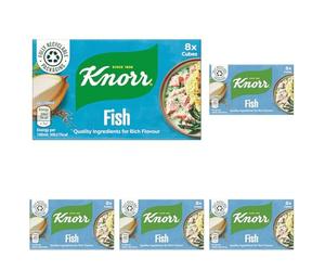 Knorr Fish Stock Cubes, 8 x 10g (Pack of 5)