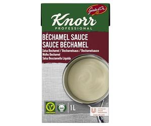 Knorr® Professional Condiments & Sauces | Garde D'Or Bechamel Ready-To-Use Cooking Sauce | Gluten Free | Ideal for Pasta | 1L Carton