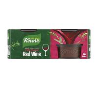 Knorr Red Wine Stock Pots stock free from artificial colours and gluten to add a rich red wine flavour to your dishes 4x 26 g