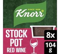 Knorr Red Wine Stock Pots Stock Free from Artificial Colours and Gluten to add a Rich red Wine Flavour to Your Dishes 8X 26 g
