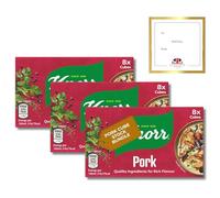Knorr Stock Cubes Bundle - 3 Boxes Of Pork Flavor, 8 X 10g Cubes Per Box, Rich And Savory Taste, Perfect For Soups And Stews Bundled by The Great British Kitchen