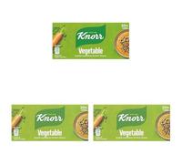 Knorr Vegetable Stock Cubes gluten-free to add a rich flavour to vegetable-based and vegetarian meals 20x 10 g (Pack of 3)