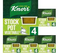 Knorr Vegetable Stock Pot gluten-free to add a rich flavour to vegetable-based and vegetarian meals 4x 28 g (Pack of 5)