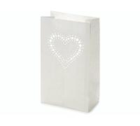 KnorrPrandell 26.5 x 15.5 x 9 cm Light Bags Large Heart, Pack of 1, White