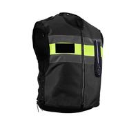 KNORRS Motorcycle Airbag Vest Light Weight Airbag Protective Jacket Quickly Trigger The Airbag In 0.2s Reusable (Color : Black, Size : 3XL)
