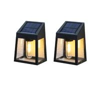 Knoruley 2PCS Solar Outdoor Light Garden Sunlight Wall Lamp Home Villa Balcony Wall Light Terrace Decorative Atmosphere Lights Easy Install Easy to Use