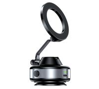 Knoruley 360° Magnetic Car Vacuum Phone Mount Holder Electric Suction, Anti-Shake Ultra-Stable Fit for All Car Phones Sliver
