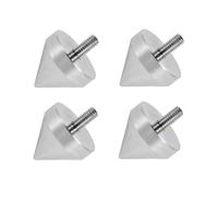 Knoruley 4PCS Aluminium Alloy Speaker Stand Feet Cone Floor Foot Nail Isolation M6 Cone Floor Foot Nail Isolation Spikes
